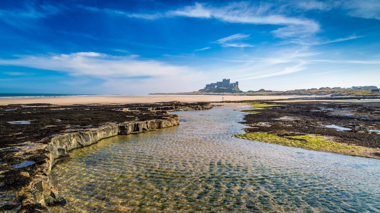 Bamburgh Castle on the Northumberland Coast