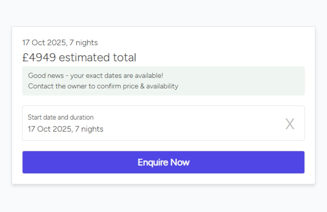 See an estimated price for your stay